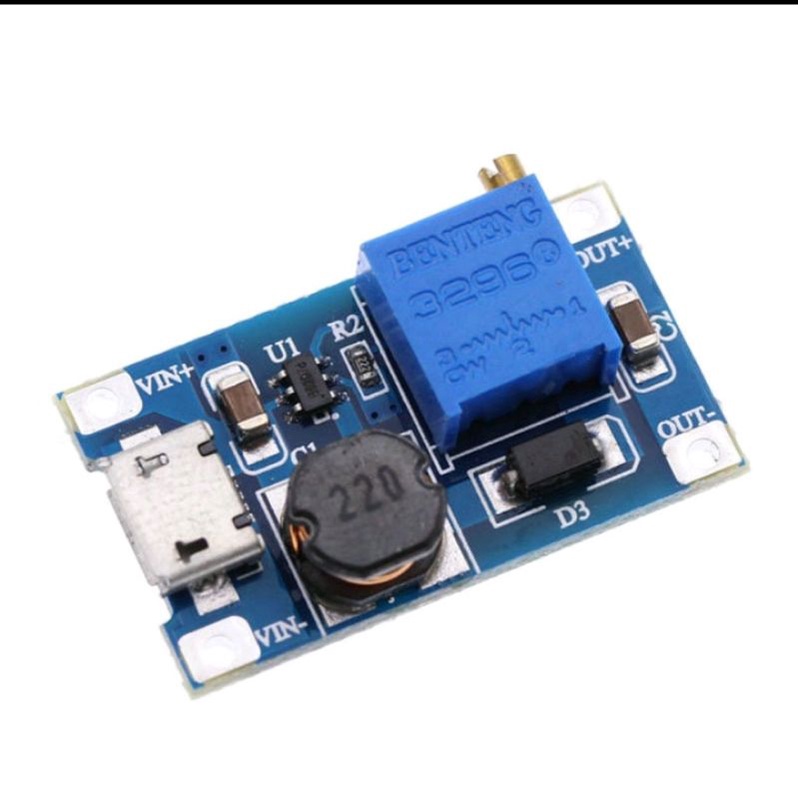 MT3608 + Micro USB DC Step Up Boost