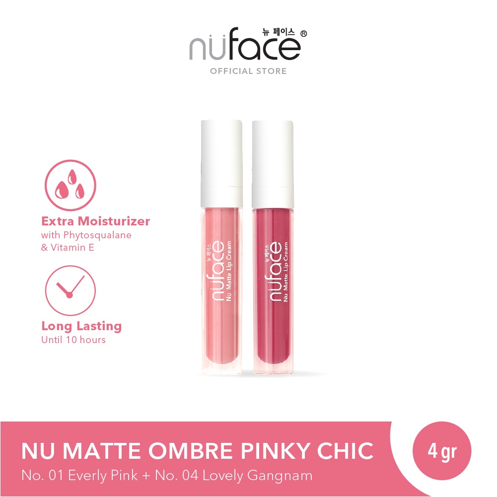 Nuface Nu Matte Lip Cream Ombre Pinky Chic 8gr