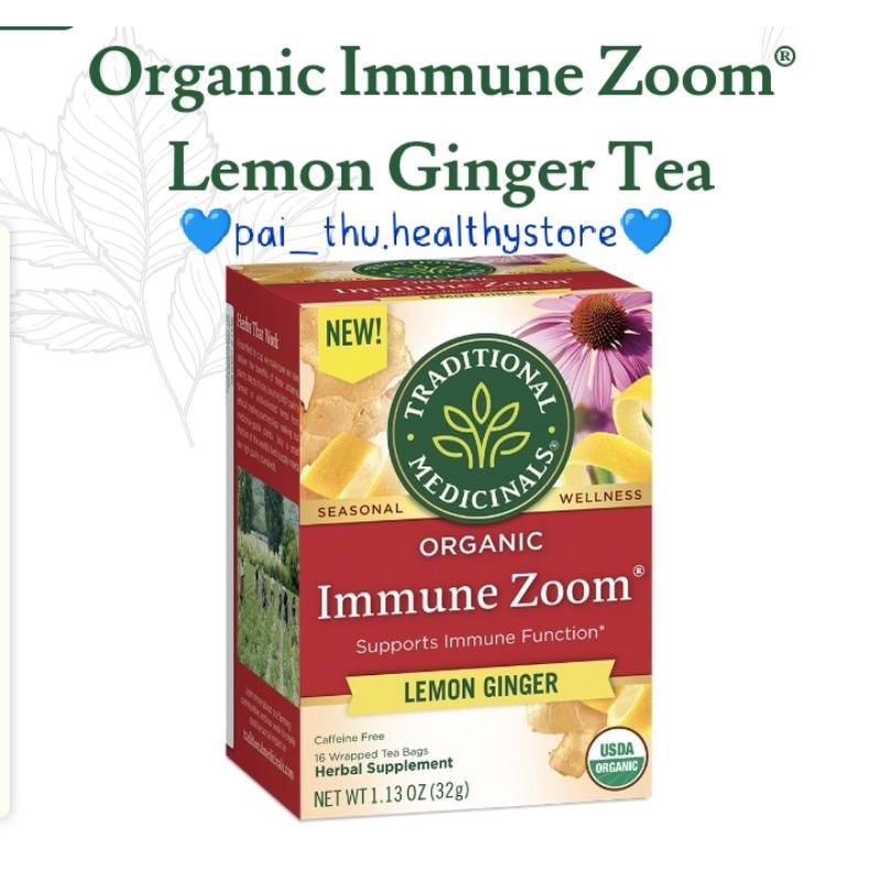 

Organic Immune Zoom Lemon Ginger-Caffeine FREE- Teh Organik Immune Zoom Lemon Jahe @16teabags/box