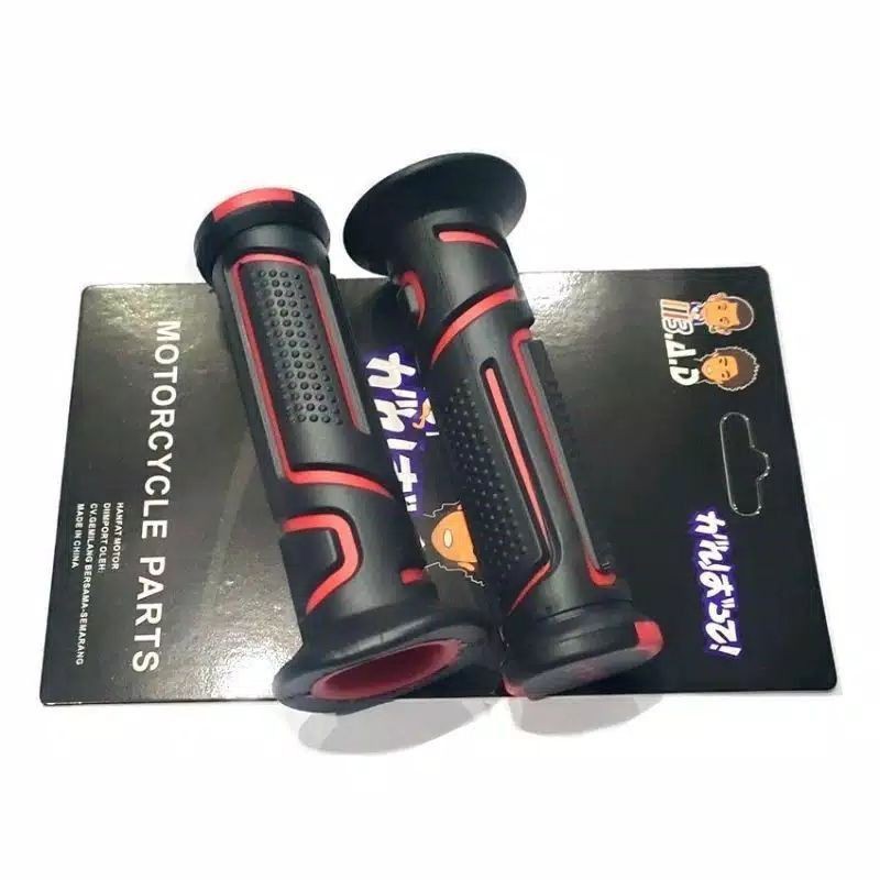 [garis full] handgrip variasi ibad garis full karet grip shark variasi motor sarung gas handgrip karet universal