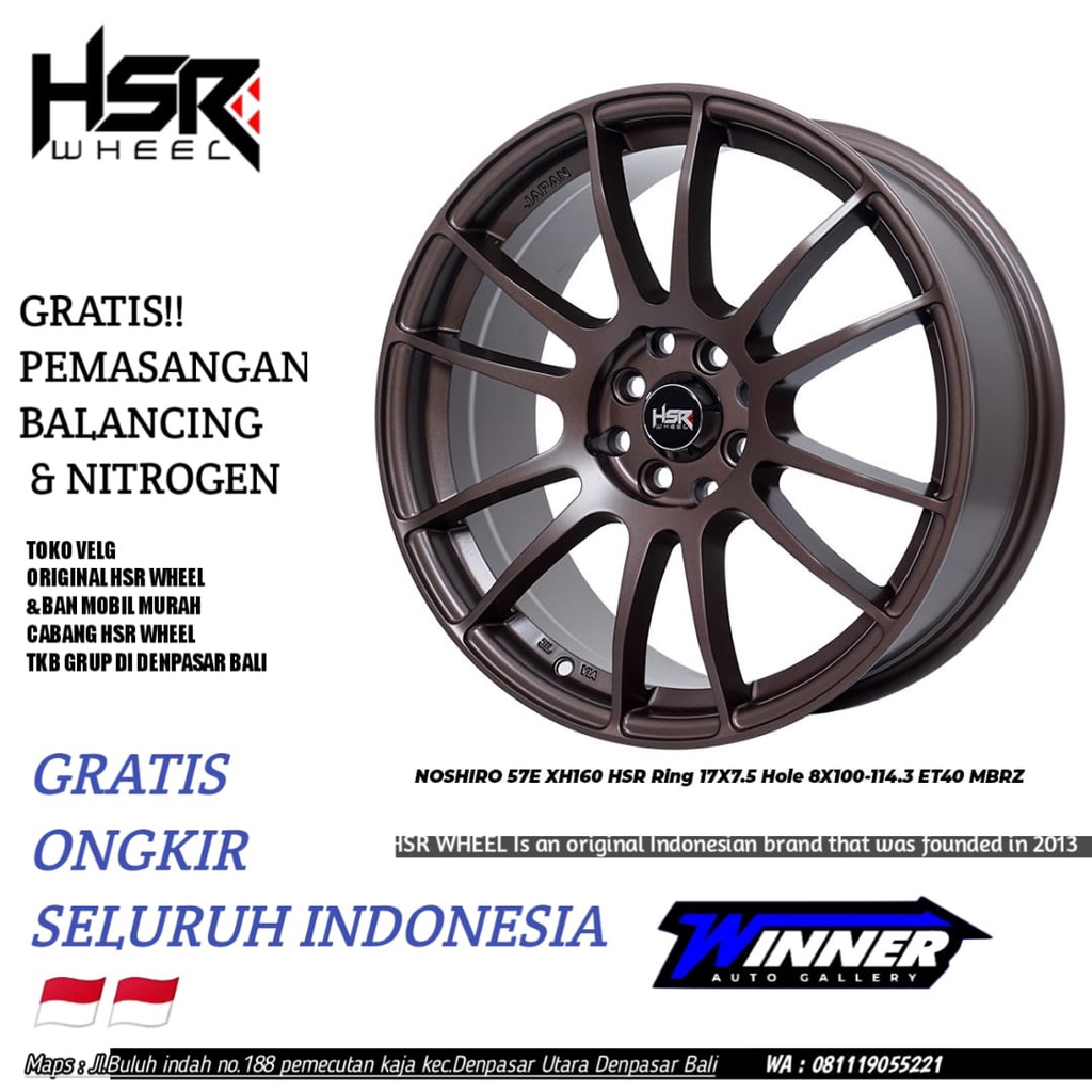 Velg Racing Ring 17 Mobil Aveo Sirion Valco Brio HSR Noshiro