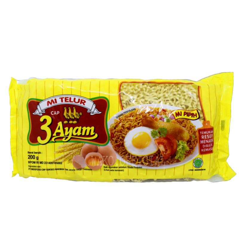 

Mi Telur Cap 3 Ayam (200gr)