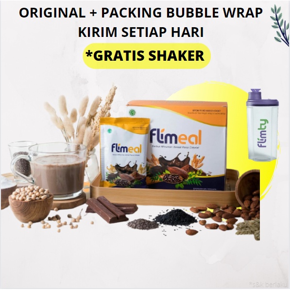 FLIMEAL 1 BOX ISI 12 BPOM HALAL MINUMAN MEAL REPLACEMENT FLIMMEAL BY FLIMTY FIBER ORIGINAL PELANGSING  DIET ORI COKLAT SUSU SACHET SACET ASLI BY SEREAL OFFICIAL SHOP DAN FLIMIL FLIMEL FLIM MEAL ORI STORE VEGAN