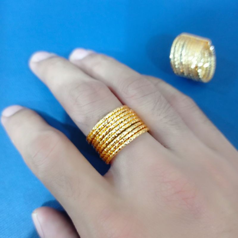 cincin kroncong dewasa, perhiasan xuping lapis