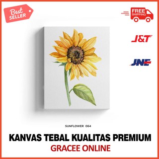 Poster Kanvas Dekorasi sunflower Hiasan  Dinding  bunga  