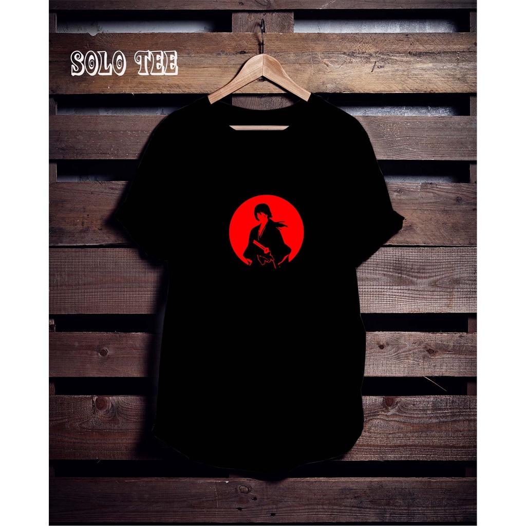 KAOS SAMURAI X RED IN BLACK TSHIRT