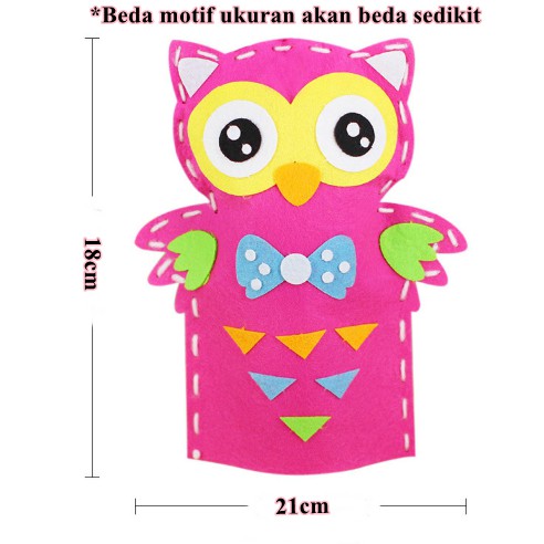 [ORGM] Mainan Edukasi DIY Boneka Tangan Puppet Hewan Bahan Flanel