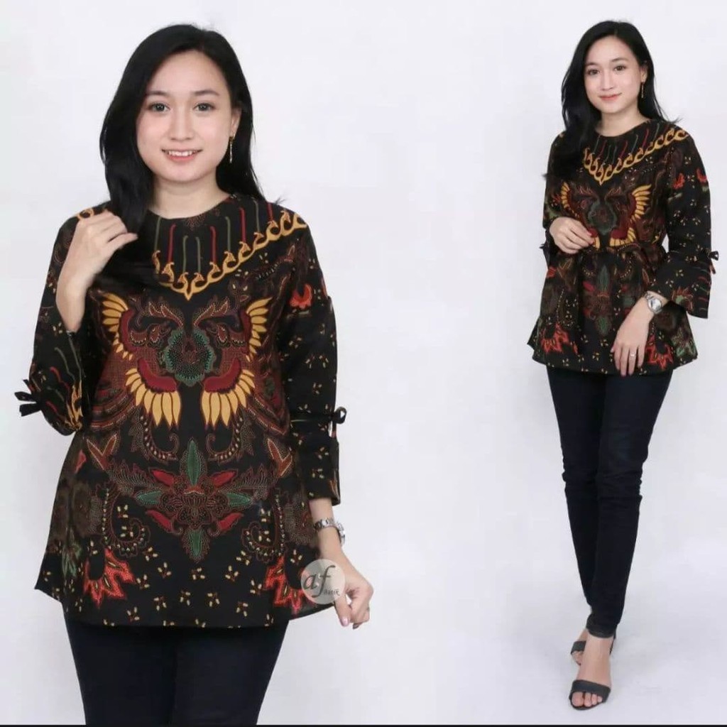 Blouse Batik Couple Atasan Batik Wanita Seragam Kantor M L XL XXL ATASAN BATIK