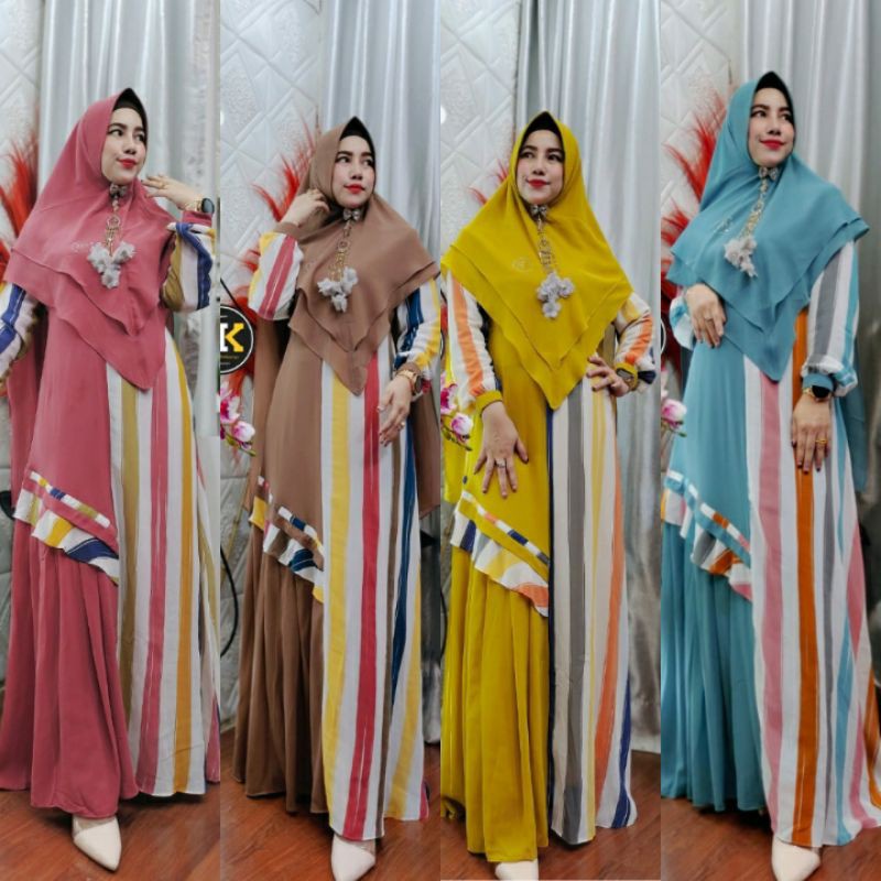 Gamis Set Khimar Yumna Syari Vol 4 HK by Dermawan