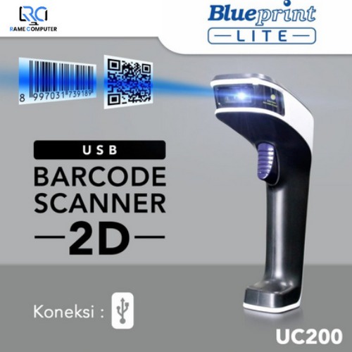 Blueprint UC200 Barcode Scanner QR Code Scaner Infrared CCD 2D USB