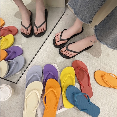 ONLYONE12 Sandal Jepit Polos Sandal Jepit Wanita Polos Anti Slip Sandal Rumahan / Sendal Spon Colorfull / Sendal Flipflop Warna Warni