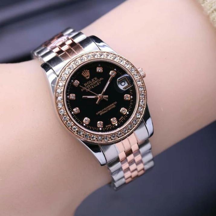 Tidak mahal  Promo Jam tangan Rolex Wanita / Cewek Datejust Elegan Stainless Y9670 Tanggal Aktif Fre