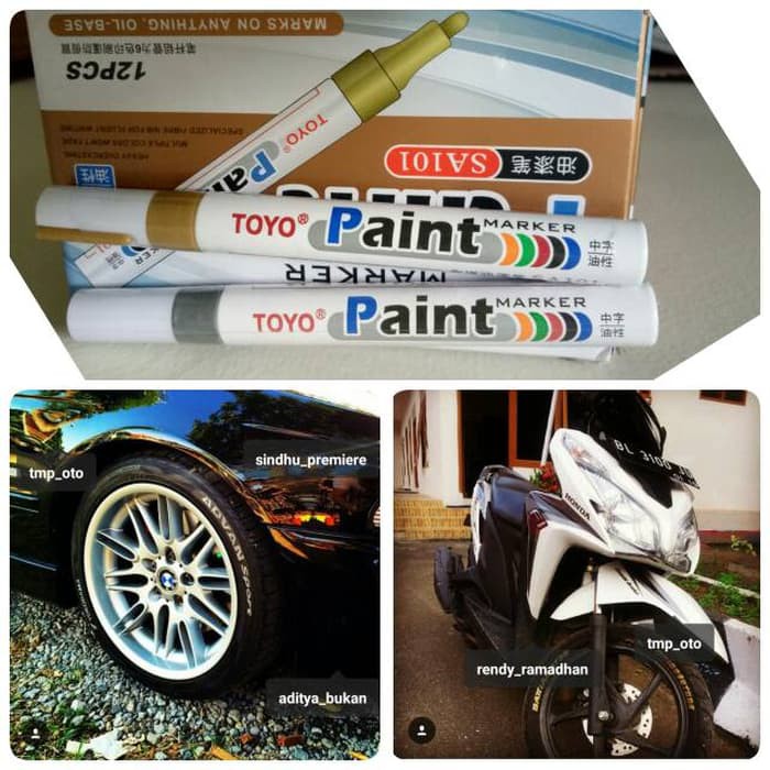 

spidol ban ori silver & gold