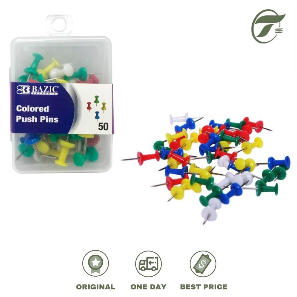 

PUSH PINS 206 WARNA SOLID 50PCS BAZIC