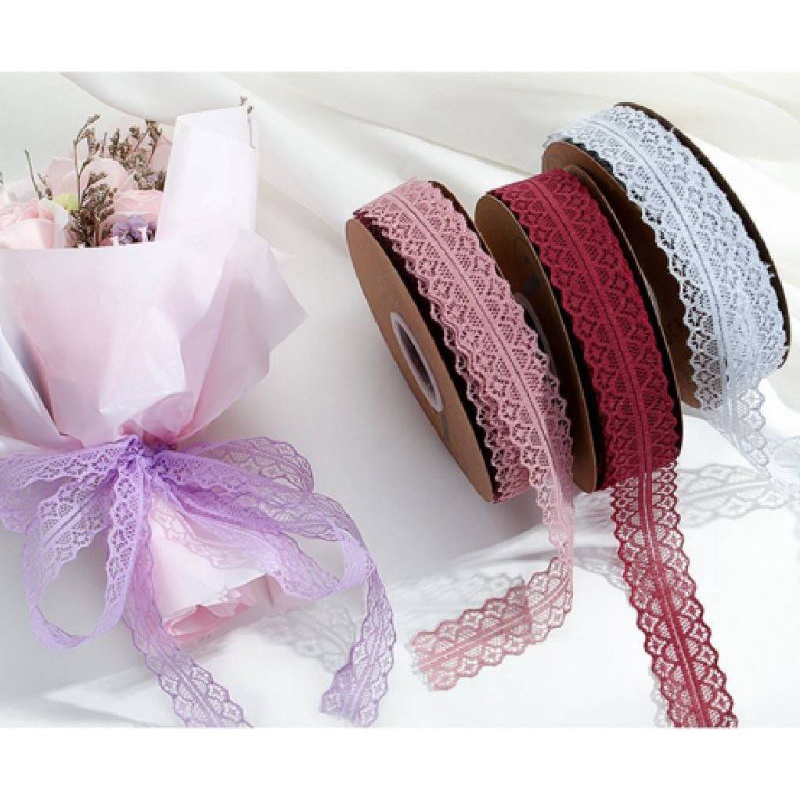 

Pita Kado Motif Renda - Ribbon Gift Korean Lace 30 mm - Pita Renda 3 cm