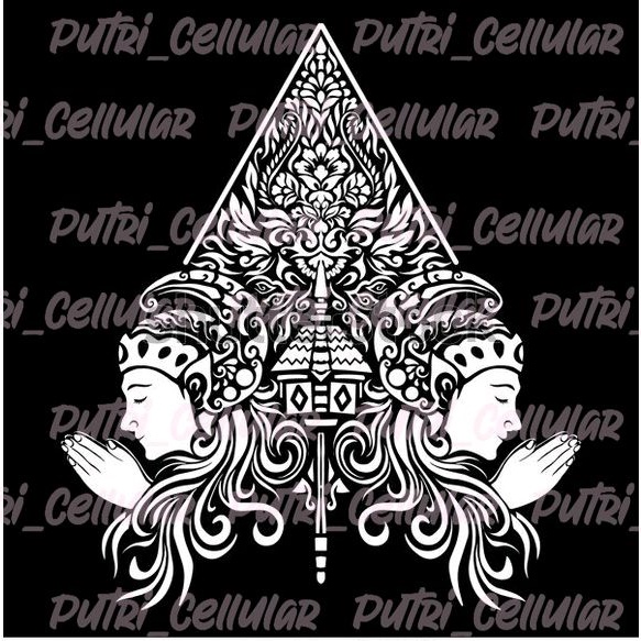 Cutting stiker Gunungan Wayang srikandi