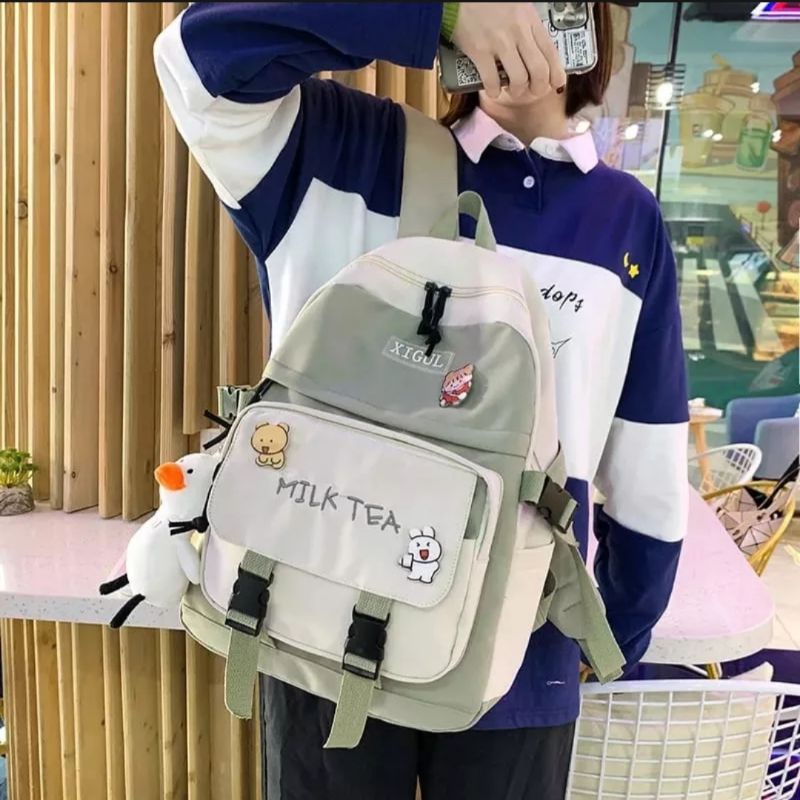 marysa bag _ tas ransel anak sekolah terbaru_termurah kekinian tren/ tas anak sekolah milky