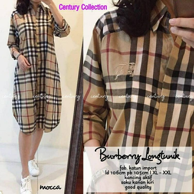 Burberry Longtunik, TUNIK WANITA SUPER CANTIK BAHAN KATUN IMPORT MIX BORDIR LD 106 FIT XL TERMURAH TERLARIS OOTD KEKINIAN