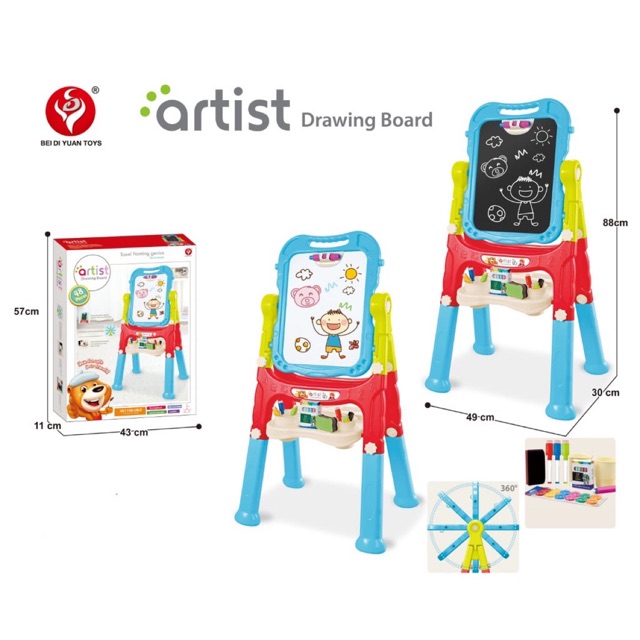

Artist drawing board 2in1 papan tulis besar magnet 2 sisi