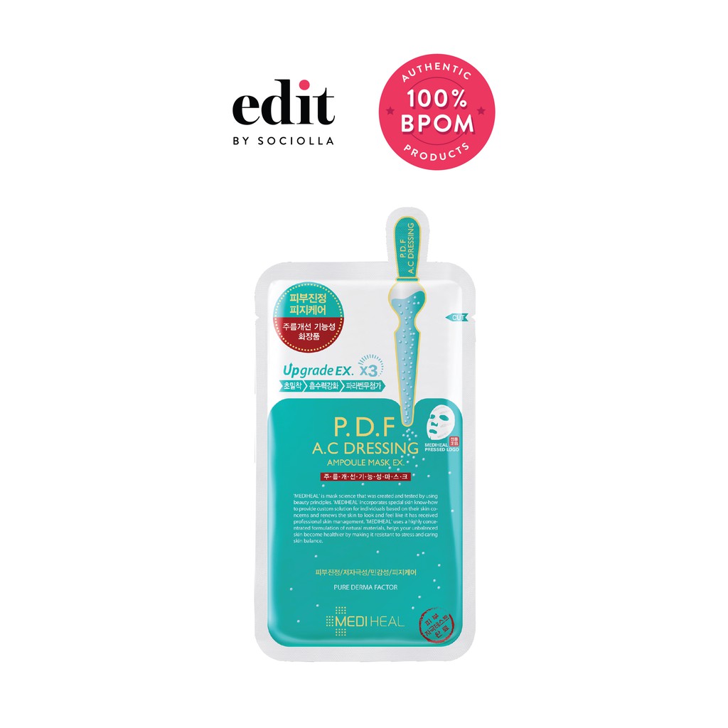 

Mediheal P.D.F AC-Dressing Ampoule Mask EX - Single Piece - Edit by Sociolla