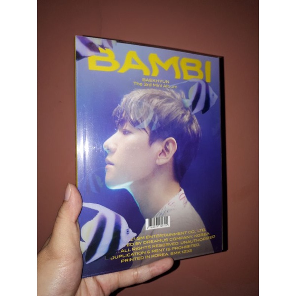 (BONUS 1 FOLDED POSTER DELIGHT) BAEKHYUN BAMBI ALBUM ONLY + 1 FOLDED POSTER