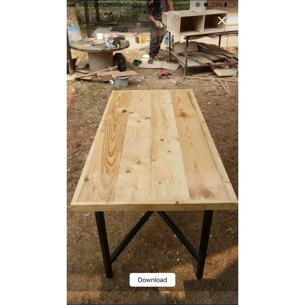 Meja lipat Jati belanda 7