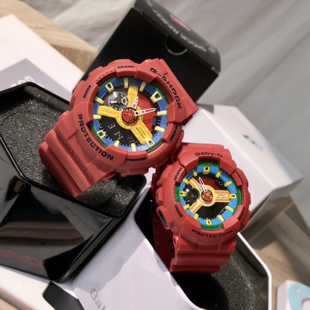 Jam Tangan Pria Wanita Casio Baby G Couple GA110 BA110 Ducati Red