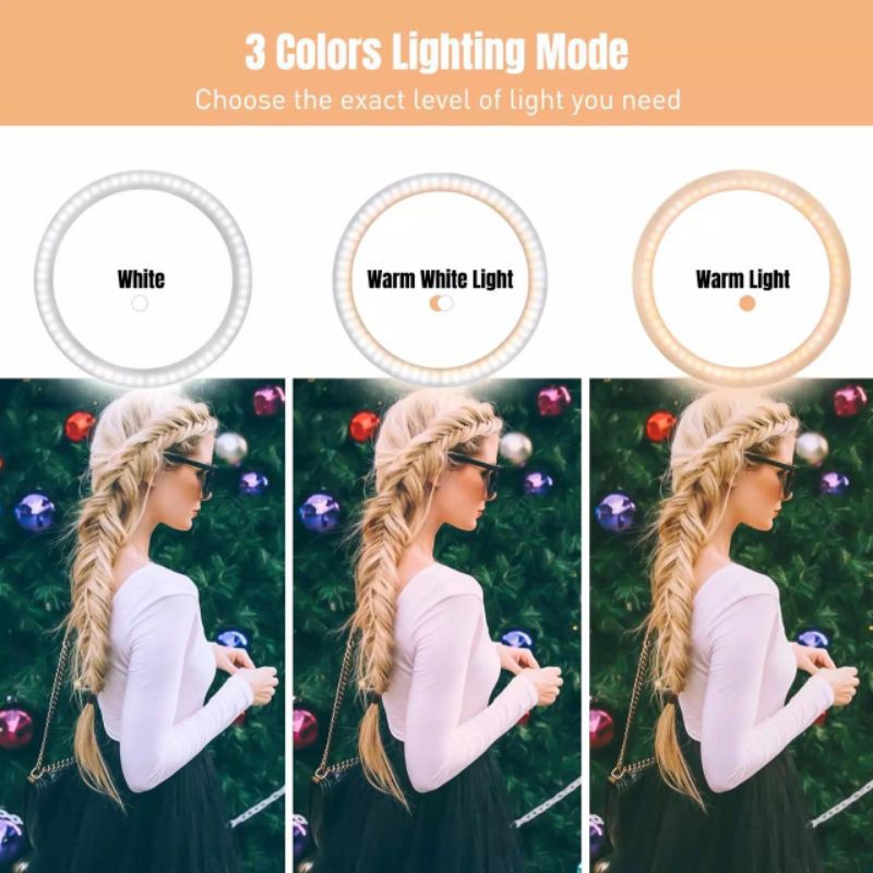 limited lilac Ring fill Light + Tripod Stand + Phone Holder / ring selfie tiktok video live makeup