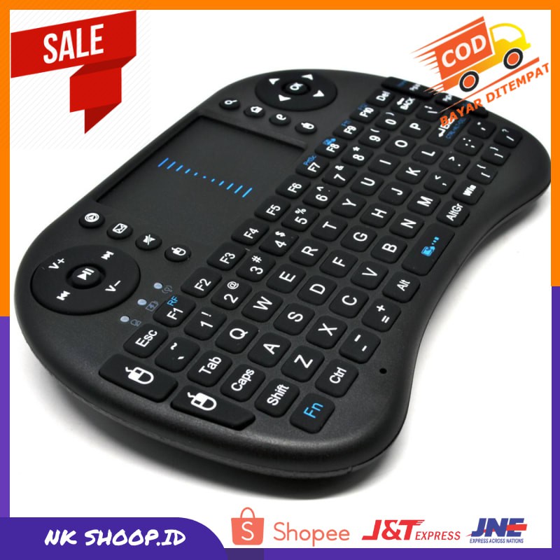 Keyboard Wireless Bluetooth  Mini 2.4GHz dengan Touch Pad &amp; Mouse - i8