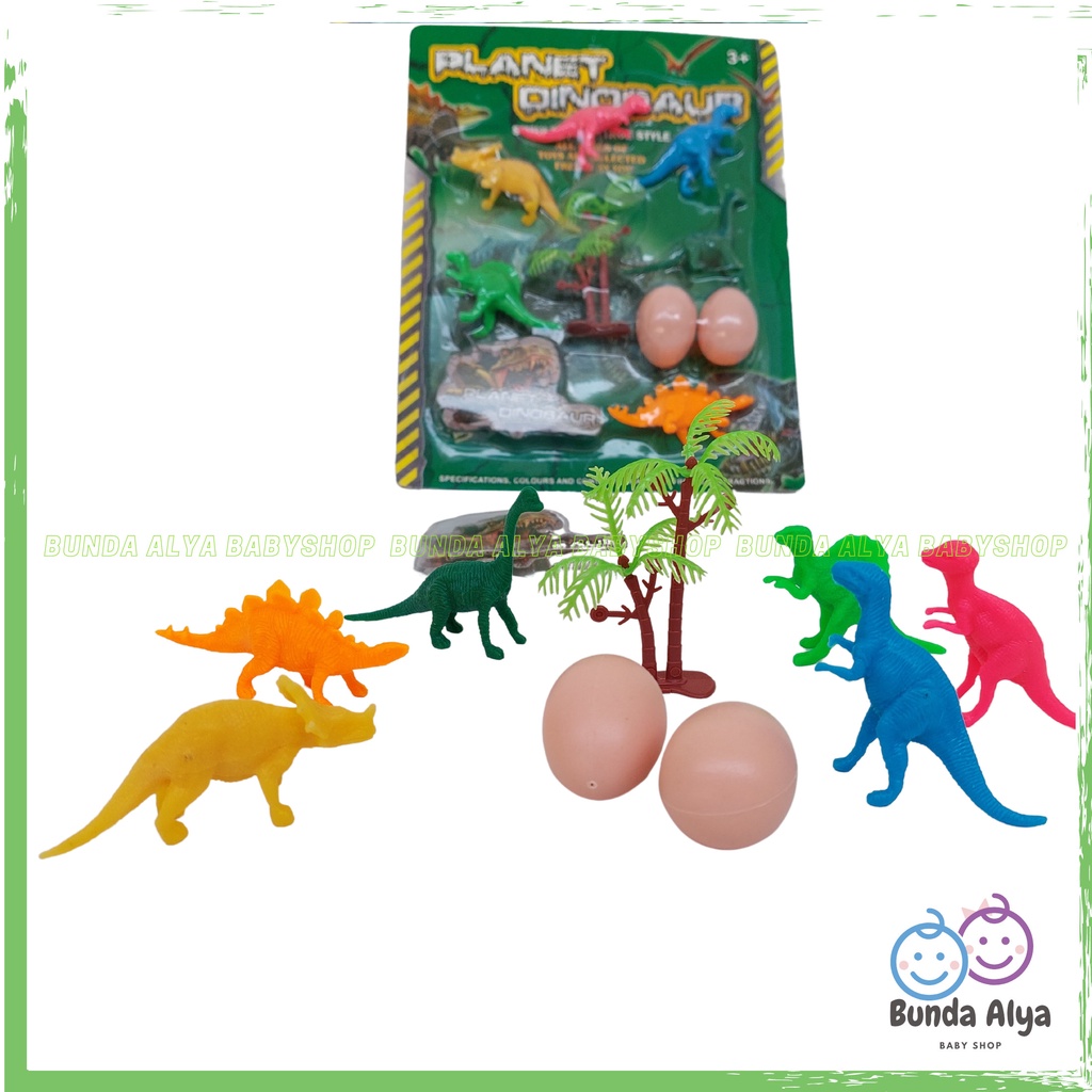 Set Mainan Anak Dinosaurus Karet  Mainan Planet Dino Kecil  Mainan Anak Animal Planet Dinosaurus SNI