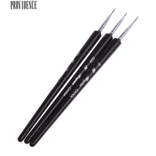 [Bayar Di Tempat] 3 Pcs Dotting Lukisan Menggambar UV Gel Liner Polish Brush Alat Nail Art Pen Set