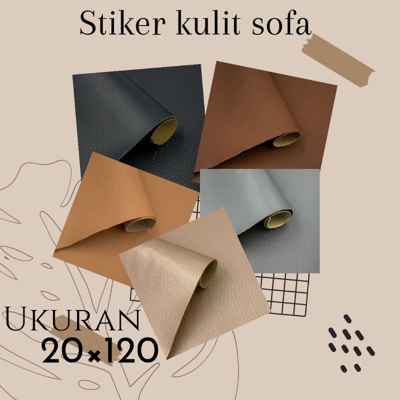 Sticker stiker bahan kulit kursi sofa lem perekat leather jok motor mobil solasi lakban serbaguna ka
