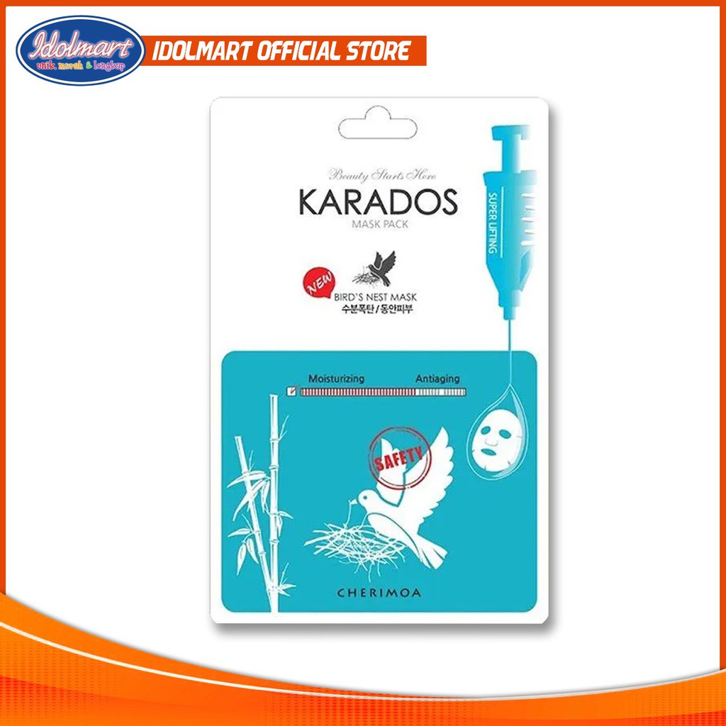 IDOLAKU Cherimoa Karados Bird's Nest Mask Pack - Masker Wajah 100% ORI KOREA !