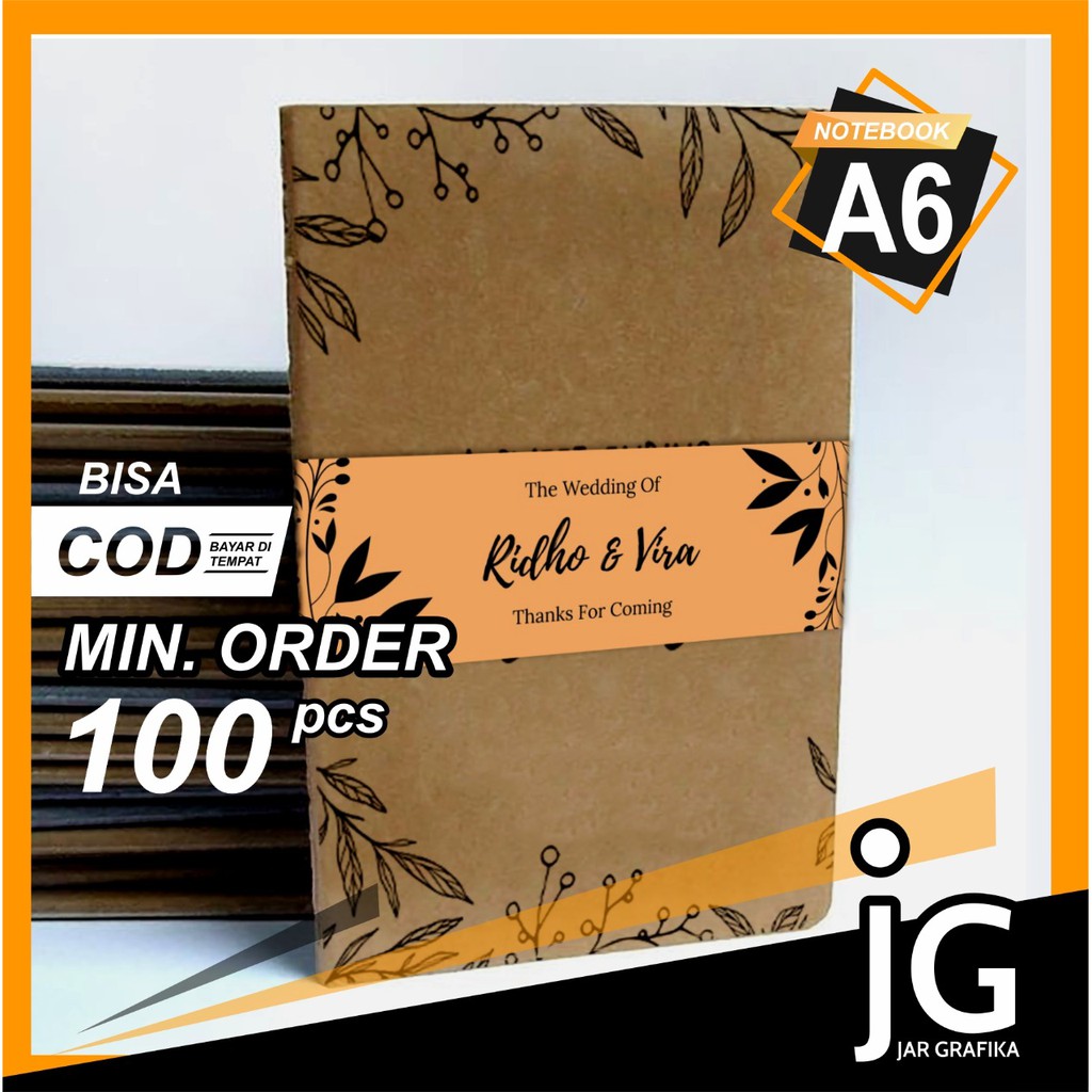 

NOTE BOOK A6 SOUVENIR PERNIKAHAN / CENDRAMATA SEMINAR / PESTA CUSTOM BUKU CATATAN CUSTOM BELT 03