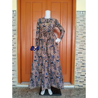  Gamis  Batik  COD MANGGAR Gamis  Batik  Pesta  Model Terbaru 