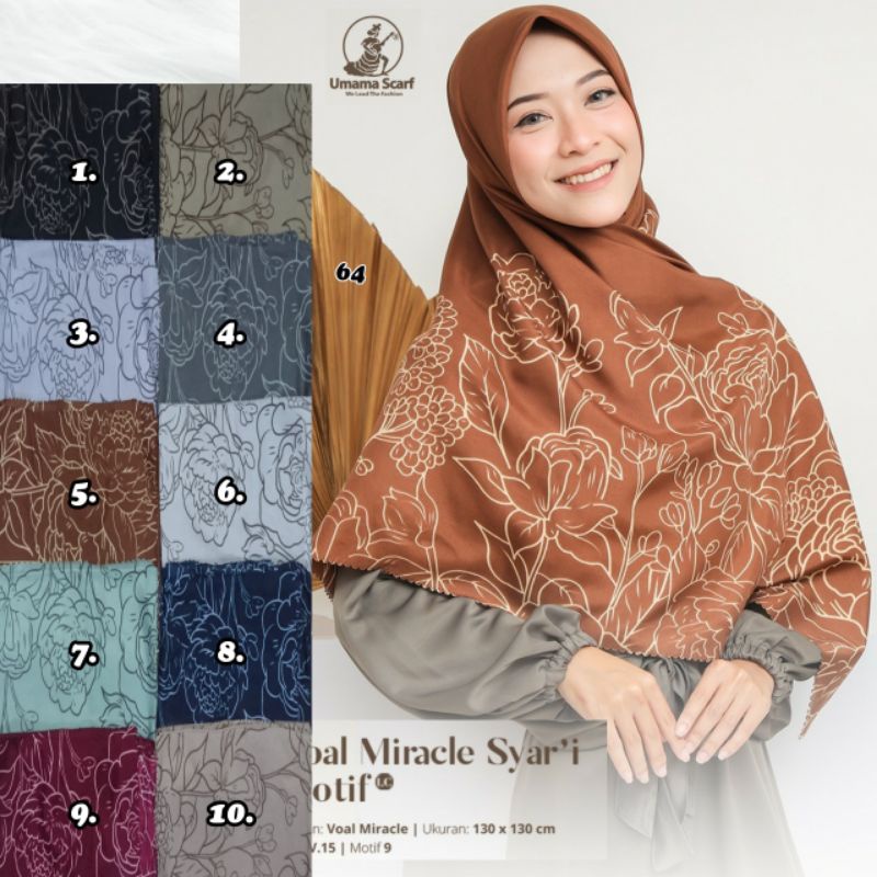 segiempat motif syari /Segiempat Voal Miracle Syari Motif LC Motif Terbaru By Umama Scarf