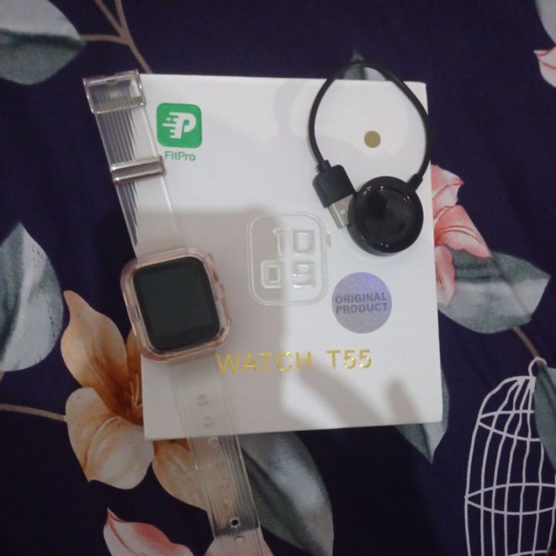 [ preloved ] smartwatch fitpro watch T55 warna pink