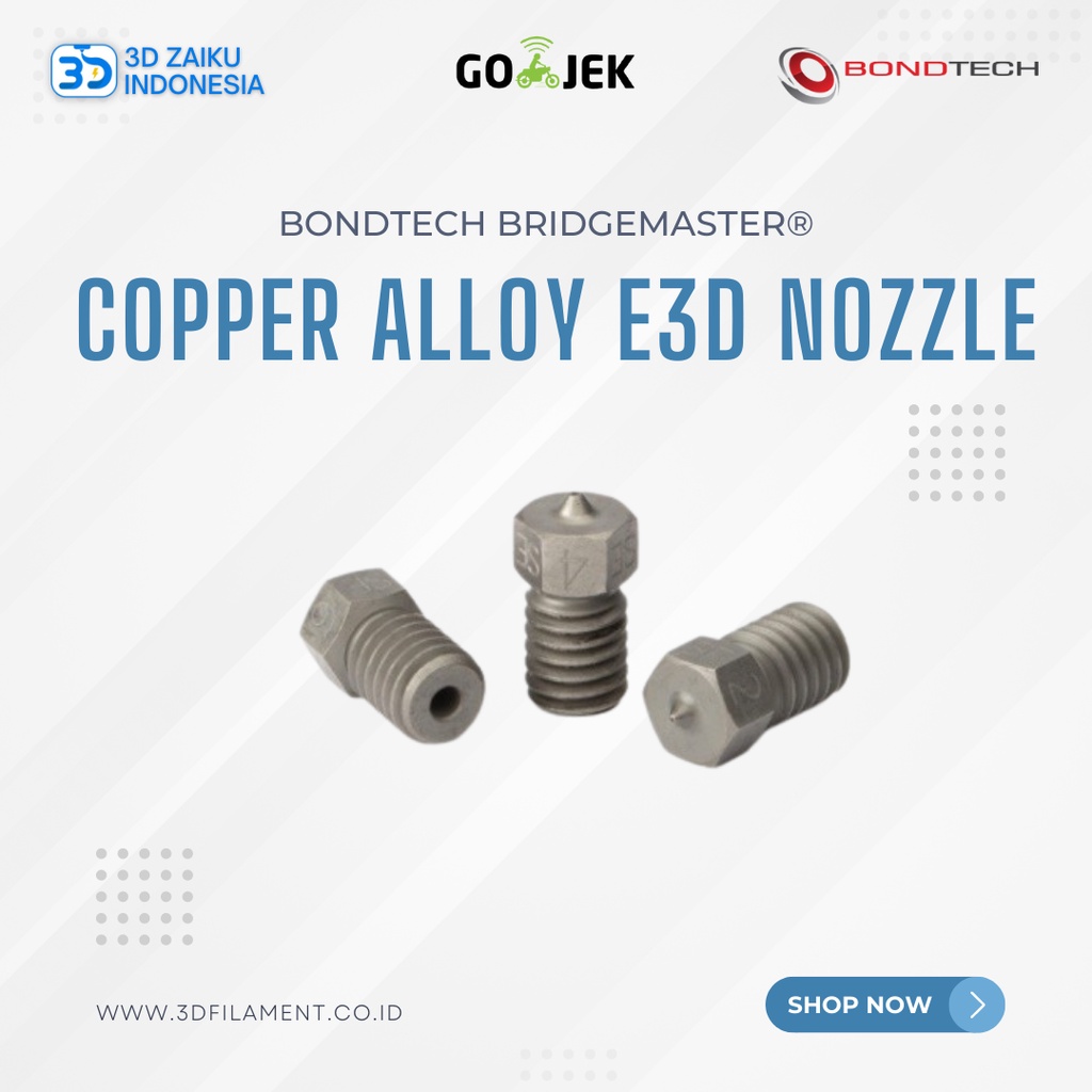 Original Bondtech BridgeMaster® Copper Alloy E3D Nozzle High Strength