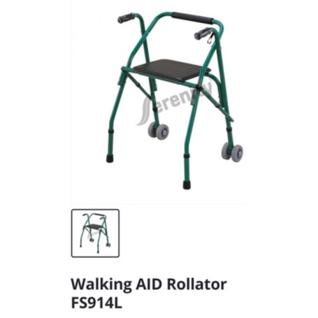 serenity walking stick FS914L / walker alat bantu jalan / walker plus tempat duduk