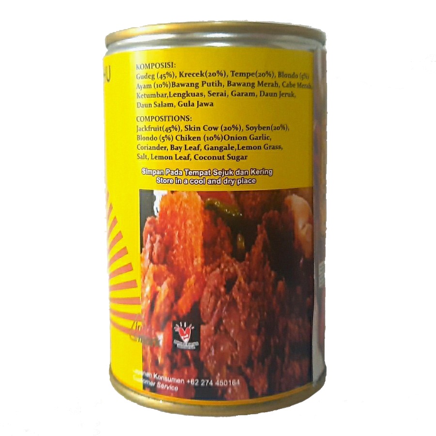 Gudeg Kaleng Ati Ampela Ayam &amp; Tahu Wijilan Bu Lies - 300Gram