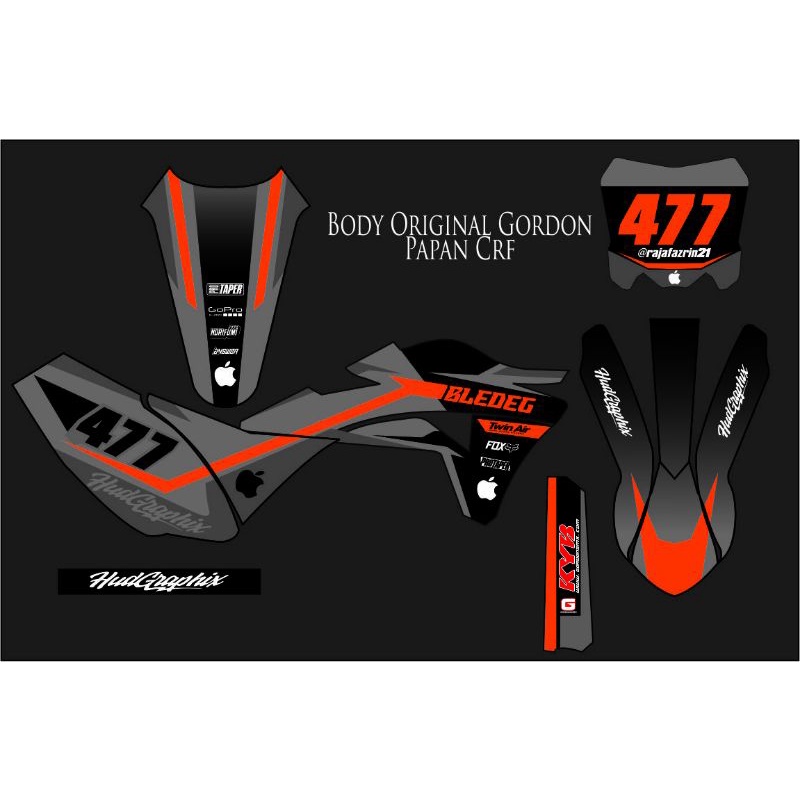 Decal Klx Gordon Fullbody Dekal stiker sticker klx Gordon