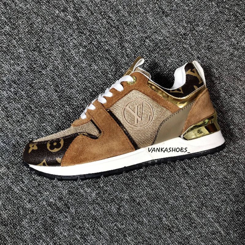 SEPATU WANITA RUN AWAY LOUIS VUITTON BROWN MONOGRAM
