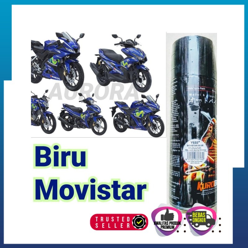 Pylox Cat Semprot Samurai Paint Blue Movistar Biru Movistar Shopee Indonesia