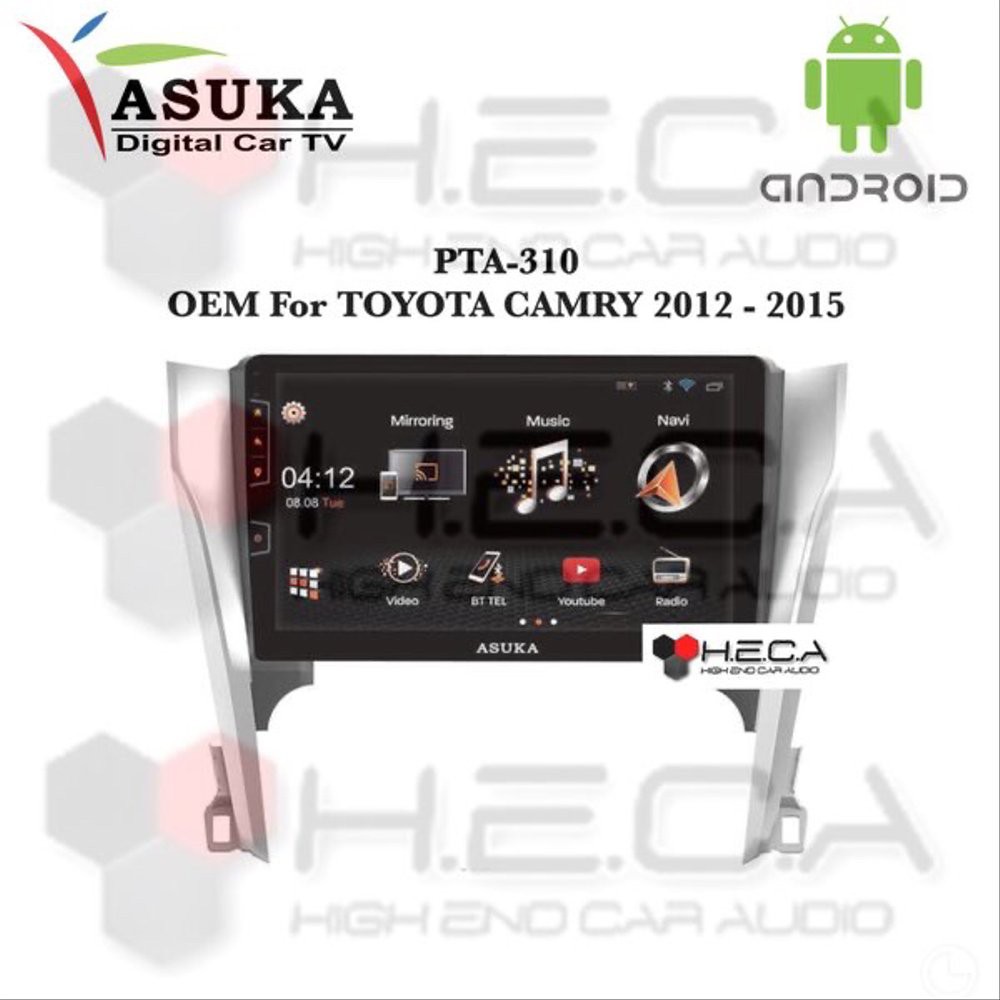 Asuka PTA-310 For TOYOTA CAMRY 2012 - 2015 Head Unit OEM Double Din Tape Mobil PTA-310TV Android Fra