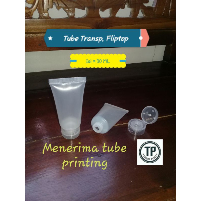 Tube 30 ml Transparan ( Botol 30 ml ) - Tutup Fliptop