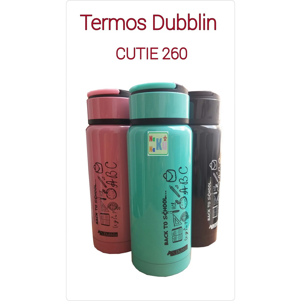 CUCI GUDANG  Termos Dubblin Cutie 260ml / Stainless / Utk Air Panas & Dingin