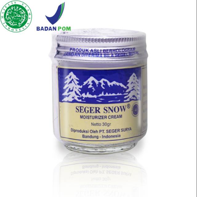 Seger Snow Moisturizer Cream Botol Kaca 30gr