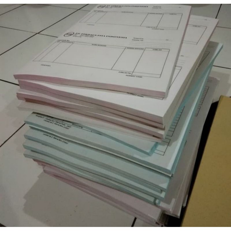 

Cetak nota 1 warna 3ply 30 buku1/3 folio nomorator