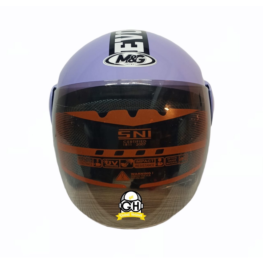 HELM EVOLUTION PARIS UNGU HALF FACE MURAH MODEL GM EVO