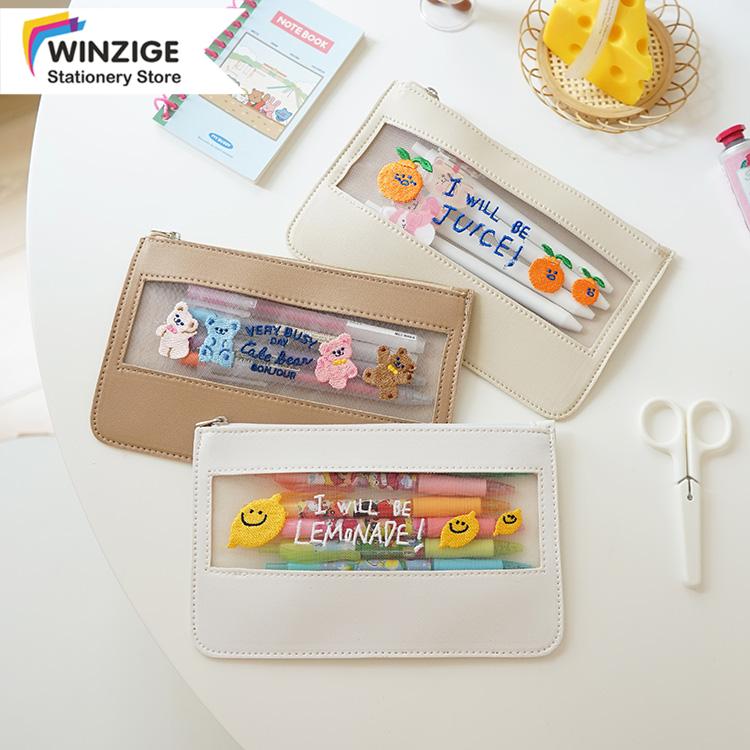  Winzige  Cute Pencil Bag Bear Pen Pouch Stationery Storage 